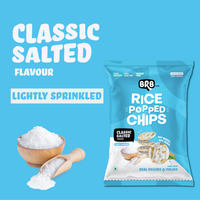 Rice Popped Chips -  20 Packs (48 Grams Each) - 4 Flavours X 5 Packs