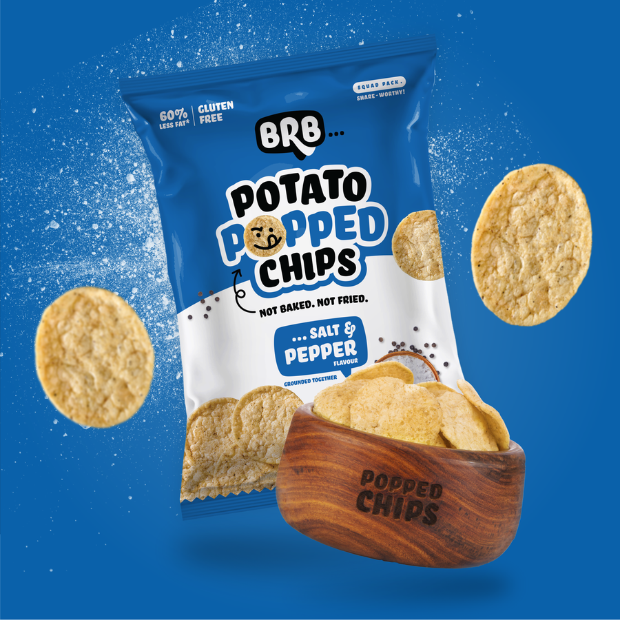 Potato Popped Chips -  20 Packs (48 Grams Each) - 5 Flavours X 4 Packs