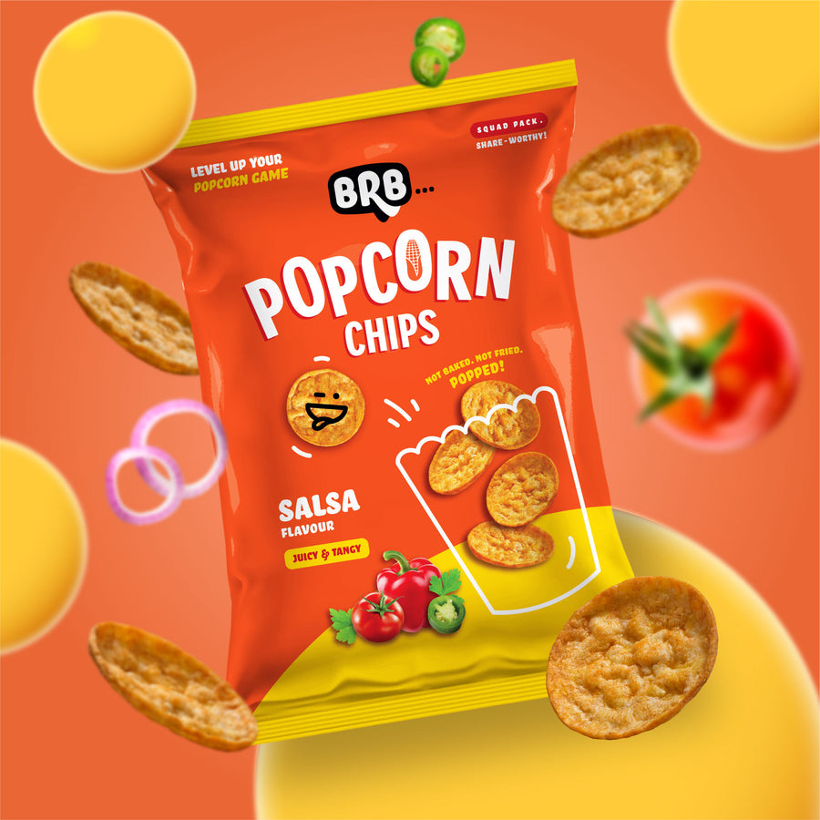 Corn Popped Chips - 20 Packs (48 Grams Each) - 4 Flavours X 5 Packs