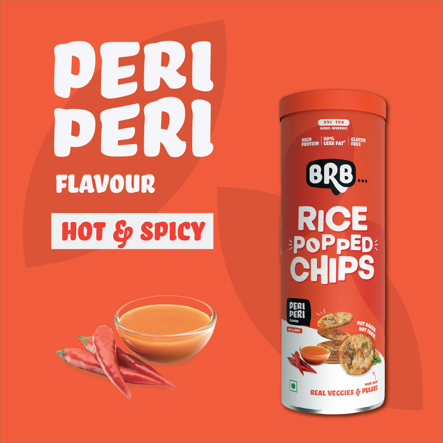 Rice Popped Chips - Peri Peri Flavour (Single Tub)