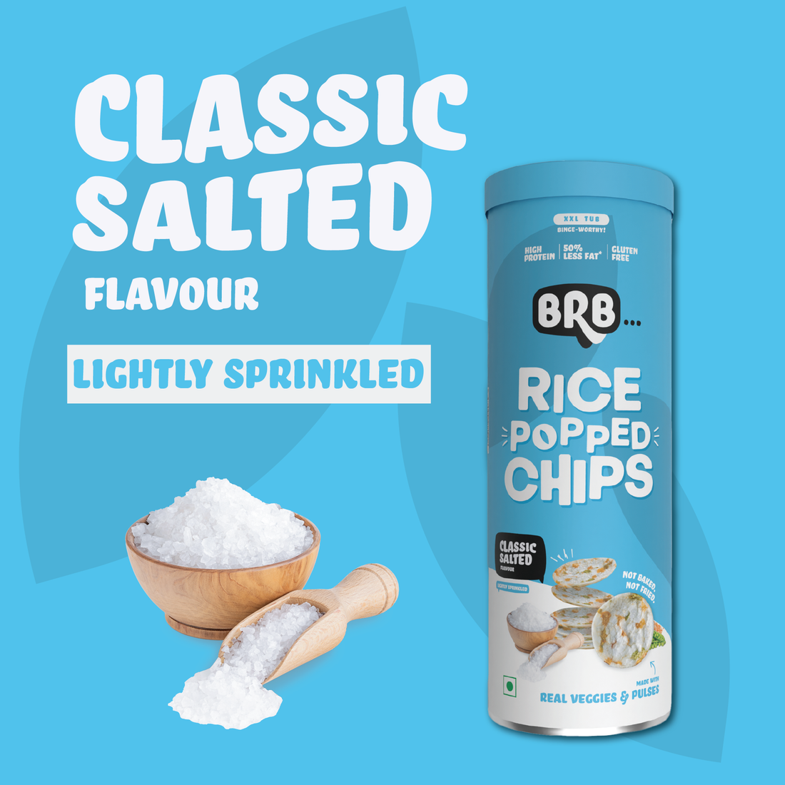 Rice Popped Chips - Classic Salted Flavour (Single Tub)